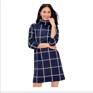 Loft funnel neck panel dress